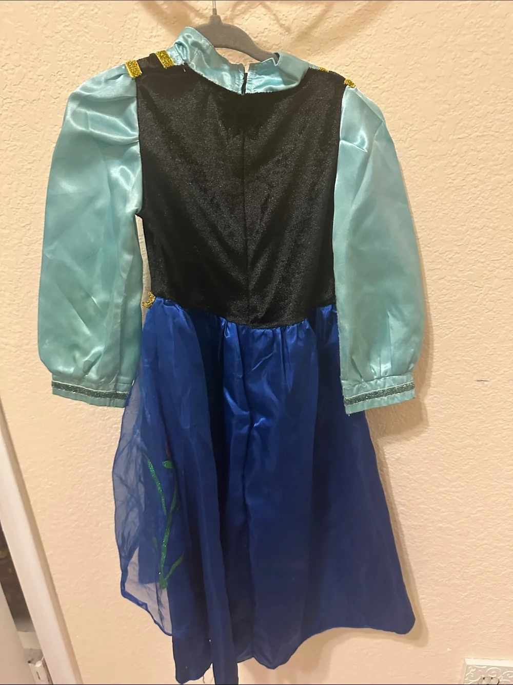 Girls Pink and Blue Princess Anna Costume Dress